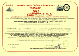 certificat Biotest Constanta